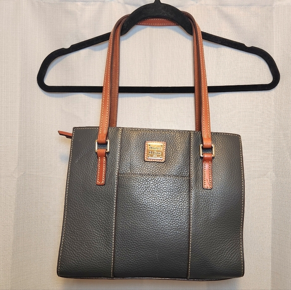 Dooney & Bourke Grey Pebbled Leather Lexington Small Tote Shoulder Purse - Picture 1 of 9